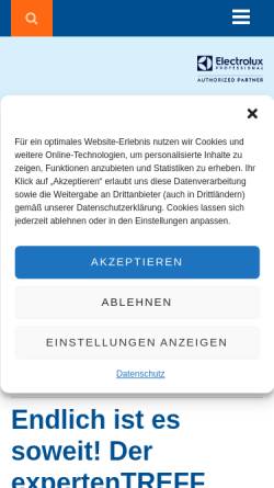Vorschau der mobilen Webseite www.wte-dresden.de, Wäschereitechnik Engelmann