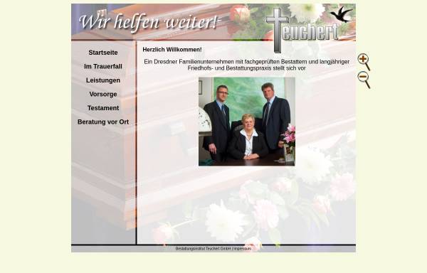 Vorschau von www.bestattung-teuchert.de, Bestattungsinstitut Teuchert GmbH
