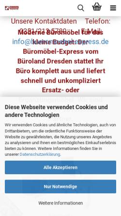Vorschau der mobilen Webseite www.bueromoebel-express.de, Büromöbel-Express