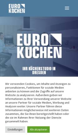 Vorschau der mobilen Webseite www.eurokuechen-dresden.de, Euroküchen Dresden GmbH