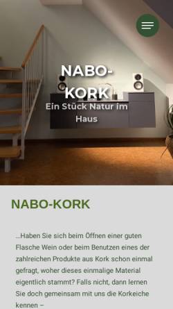 Vorschau der mobilen Webseite www.korkfussboden-dresden.de, Nabo - Kork