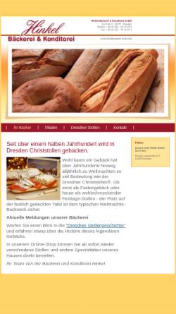 Vorschau der mobilen Webseite www.baecker-hinkel.de, Bäckerei & Konditorei Hinkel GmbH
