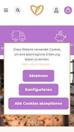Vorschau der mobilen Webseite baeckerei-matzker.de, Bäckerei Hans-Jürgen Matzker