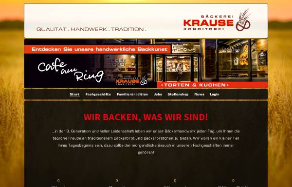 Vorschau von www.baeckerei-krause.de, Bäckerei und Konditorei Wolfgang Krause