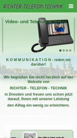 Vorschau der mobilen Webseite www.r-t-t.de, Richter Telefon Service