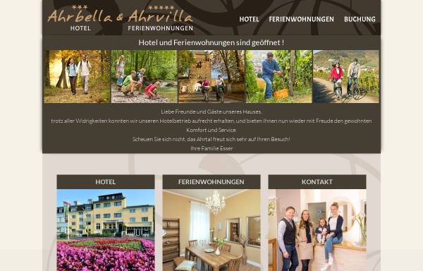 Vorschau von ahrbella.de, Hotel Ahrbella und Ahrvilla