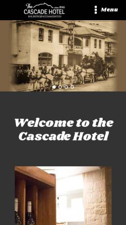 Vorschau der mobilen Webseite cascadehotel.com.au, Hotel Cascade