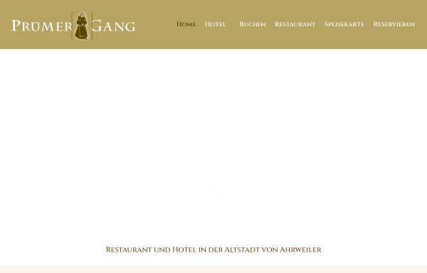 Vorschau von www.pruemergang.de, Hotel-Restaurant Prümer Gang