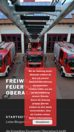 Vorschau der mobilen Webseite www.feuerwehr-oberasbach.de, Freiwillige Feuerwehr Oberasbach