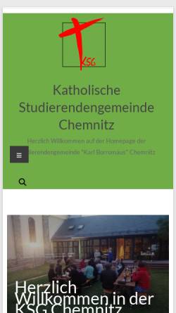 Vorschau der mobilen Webseite www.tu-chemnitz.de, Katholische Studentengemeinde [KSG] Chemnitz