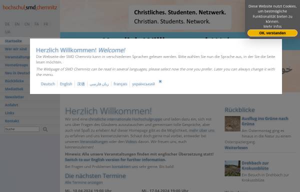 Vorschau von www.smd-chemnitz.de, Studentenmission in Deutschland [SMD]