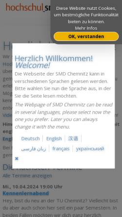 Vorschau der mobilen Webseite www.smd-chemnitz.de, Studentenmission in Deutschland [SMD]