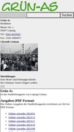 Vorschau der mobilen Webseite www.gruen-as.de, Grün As