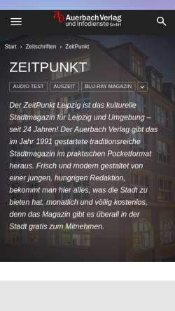 Vorschau der mobilen Webseite www.zeitpunkt-kulturmagazin.de, ZeitPunkt