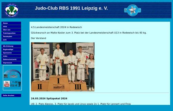 Vorschau von www.judo-rbs.de, Judo- Club RBS 1991 Leipzig e. V.