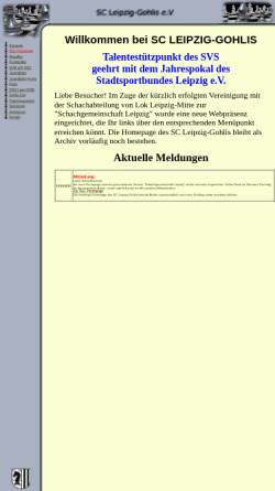 Vorschau der mobilen Webseite www.scleipziggohlis.de, Schachclub Leipzig-Gohlis e.V.