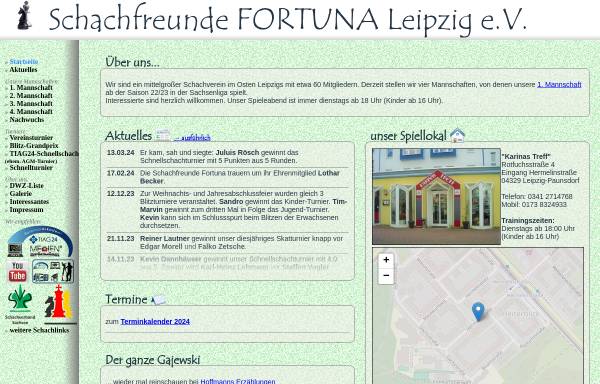 Vorschau von www.sk-fortuna-leipzig.de, Schachklub Fortuna Leipzig e.V.