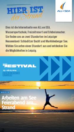 Vorschau der mobilen Webseite www.all-on-sea.de, All-on-Sea GbR