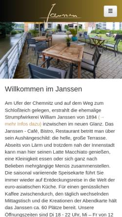 Vorschau der mobilen Webseite janssen-restaurant.de, Janssen