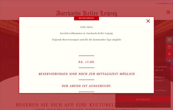 Vorschau von www.auerbachs-keller-leipzig.de, Auerbachs Keller Leipzig