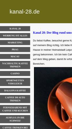 Vorschau der mobilen Webseite www.kanal-28.de, Cafe Kanal 28