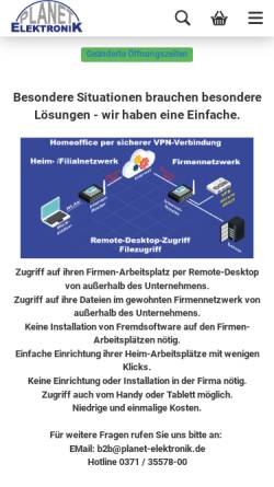 Vorschau der mobilen Webseite www.planet-elektronik.de, Planet-Elektronik