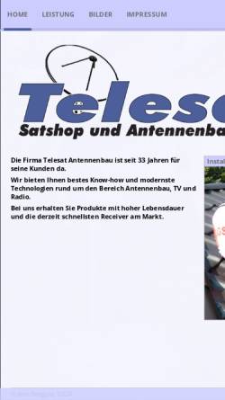 Vorschau der mobilen Webseite www.telesat.de, Tele-SAT Chemnitz