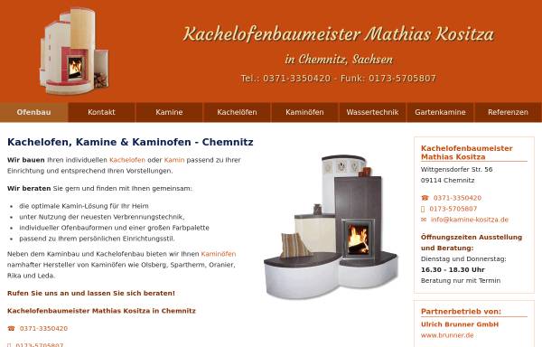 Vorschau von www.kamine-kositza.de, Kachelofenbaumeister Mathias Kositza / Chemnitz