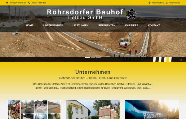 Vorschau von www.roehbau.de, Röhrsdorfer Bauhof Tiefbau GmbH