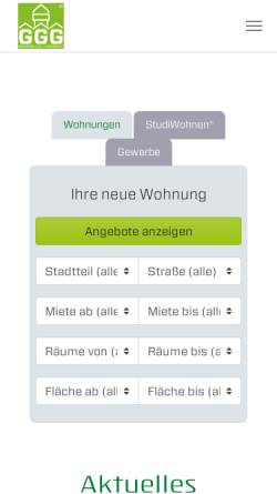 Vorschau der mobilen Webseite www.ggg.de, Die GGG