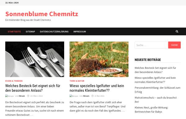 Vorschau von www.sonnenblume-chemnitz.de, Naturkost Sonnenblume