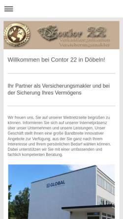Vorschau der mobilen Webseite www.contor-22.net, Deutsche Versicherungsmakler GmbH