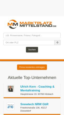 Vorschau der mobilen Webseite www.mon.de, Baugeschäft Wolfgang Ranftl