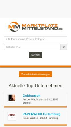 Vorschau der mobilen Webseite www.mon.de, Dachdeckermeisterbetrieb Fritz Flohr