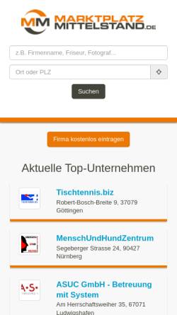 Vorschau der mobilen Webseite www.mon.de, Autoservice Hartmann