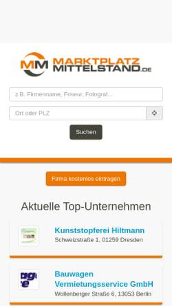 Vorschau der mobilen Webseite www.mon.de, Raumausstatter Klaus Golle