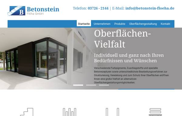 Vorschau von www.betonstein-floeha.de, Betonstein Flöha GmbH