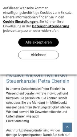 Vorschau der mobilen Webseite www.stb-eberlein.de, Steuerbüro Eberlein