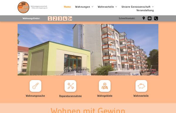 Vorschau von www.wg-floeha.de, Wohnungsgenossenschaft Flöha e.G.