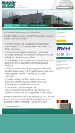 Vorschau der mobilen Webseite www.iwb-online.de, IWB Werkstofftechnologie GmbH