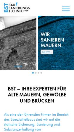 Vorschau der mobilen Webseite bau-sanierungstechnik.de, Bau Sanierungstechnik GmbH