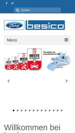 Vorschau der mobilen Webseite www.besico.de, besico Sachsenland GmbH