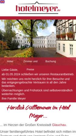 Vorschau der mobilen Webseite www.hotelmeyer.de, Hotel Meyer