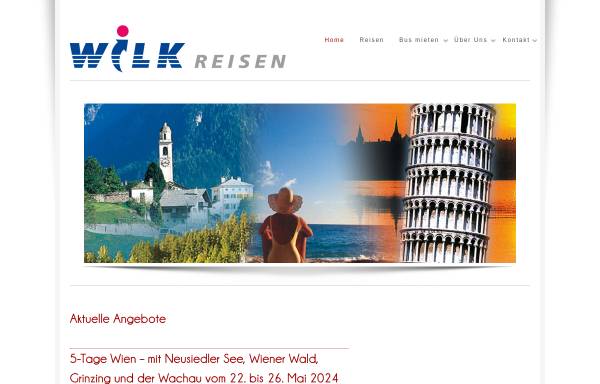 Vorschau von www.wilk-reisen.de, Wilk-Reisen