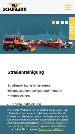 Vorschau der mobilen Webseite www.dls-schumann.de, Dienstleistungsunternehmen Schumann