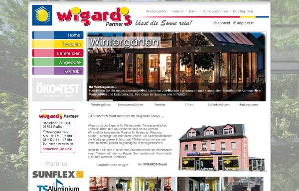 Vorschau von www.wigards.de, Wigard's - Freitaler Bauelemente GmbH
