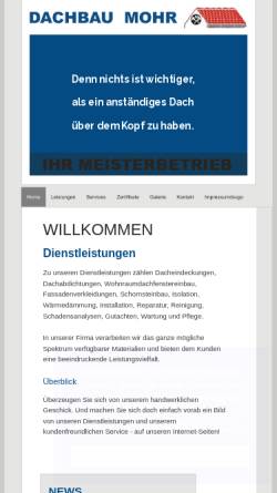 Vorschau der mobilen Webseite www.dachbau-mohr.de, Dachbau Mohr