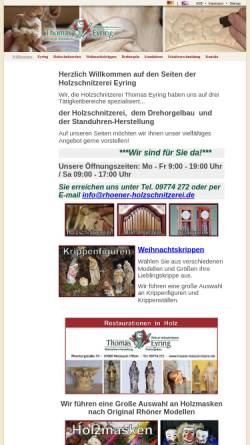 Vorschau der mobilen Webseite www.rhoener-holzschnitzerei.de, Rhöner-Holzschnitzerei