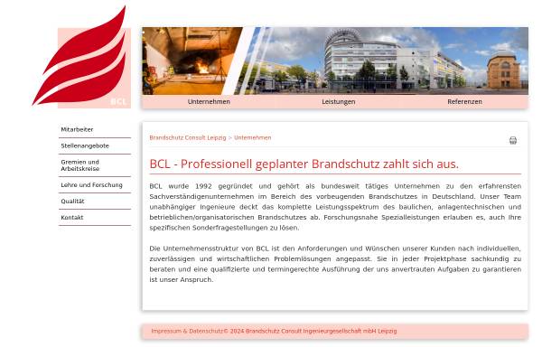 Vorschau von www.bcl-leipzig.de, BCL - Brandschutz Consult Ingenieurgesellschaft