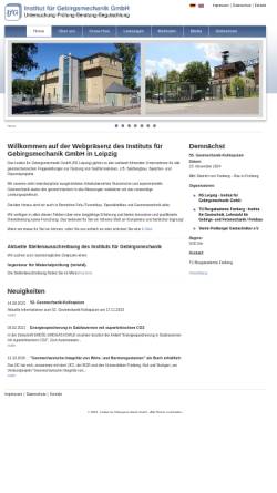 Vorschau der mobilen Webseite ifg-leipzig.com, IfG Institut für Gebirgsmechanik GmbH